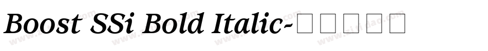 Boost SSi Bold Italic字体转换